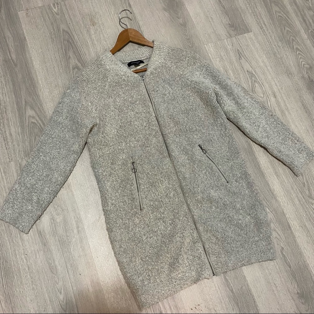 ATMOSPHERE Zip Up Fuzzy Sweater - S